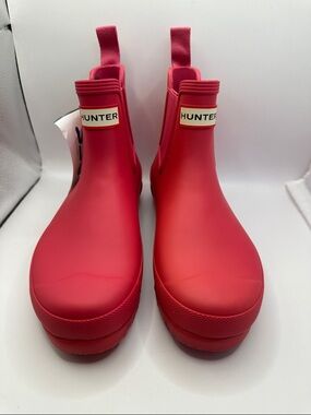 Hunter Bold Pink Chelsea Waterproof Boots